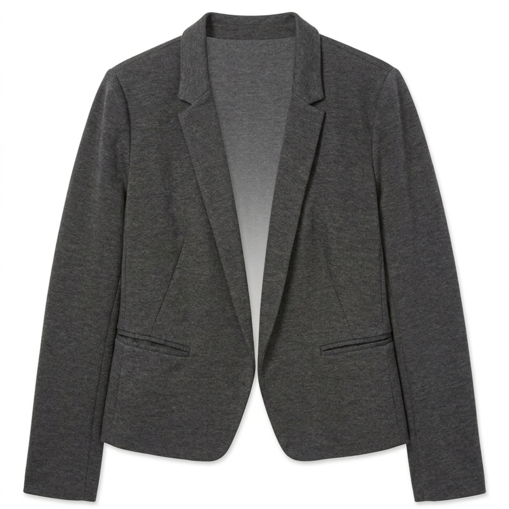 LOFT Charcoal Gray Knit Blazer Womens XL #KC